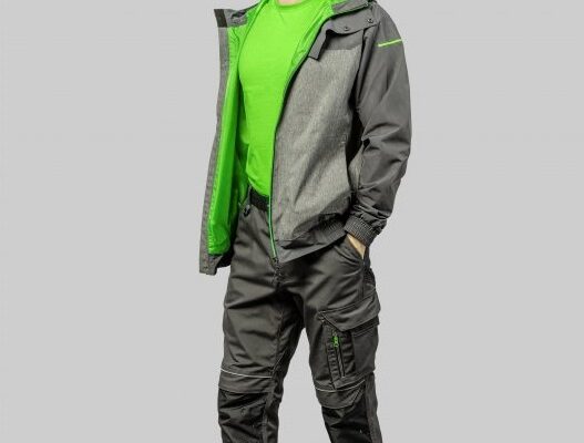 HEINER Куртка водостойкая темно-серая/зеленая 3XL (58) — изображение 4
