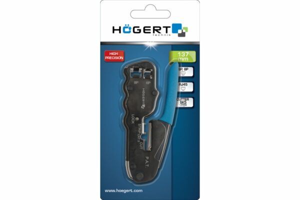 HOEGERT Пресс-клещи для телефонных наконечников 6P, 8P, RJ45 — изображение 2