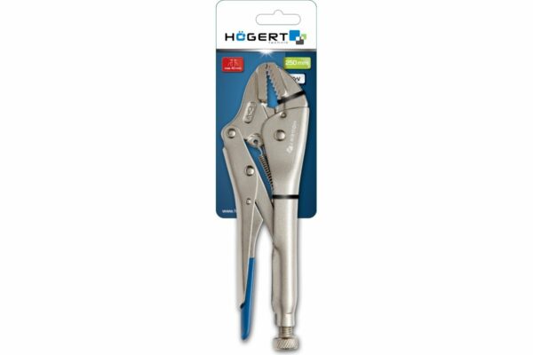 HOEGERT Клещи зажимные - прямые губки, 250 мм. — изображение 3