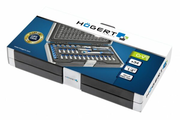 HOEGERT Набор инструментов 34 шт., 1/4" — изображение 9