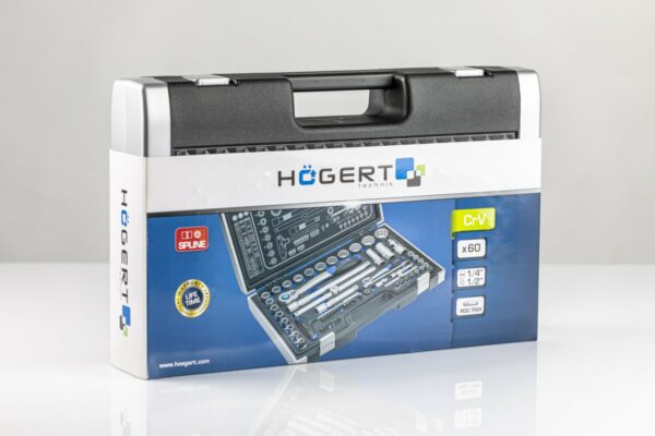 HOEGERT Набор инструментов 60 шт., 1/4", 1/2" — изображение 6