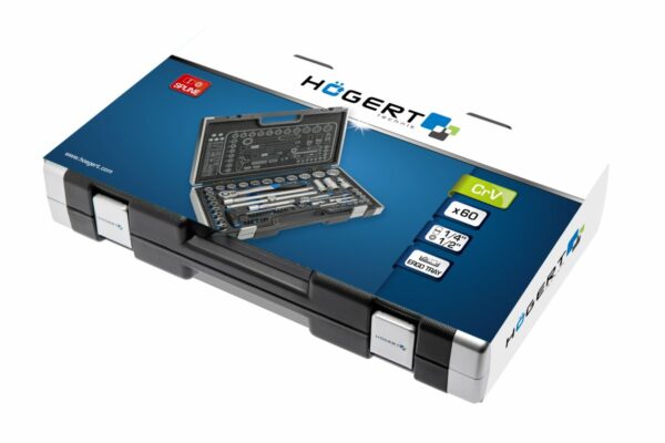 HOEGERT Набор инструментов 60 шт., 1/4", 1/2" — изображение 9
