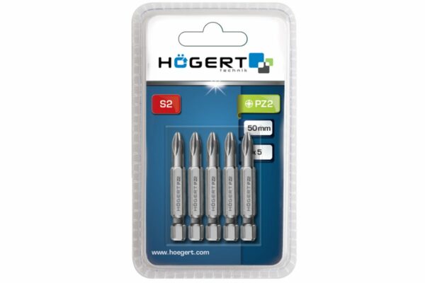 HOEGERT Биты PZ2, 50 мм, 5 шт. — изображение 2