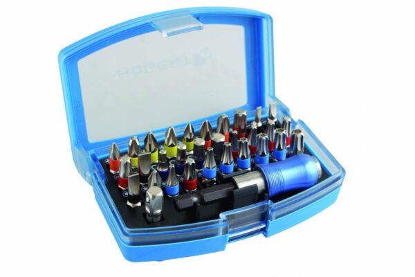 HOEGERT Набор бит с битодержателем 1/4", SL, PH, PZ, HEX, Torx, Torx c отверстием, 32 шт.
