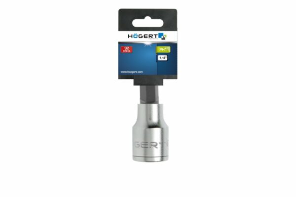 HOEGERT Торцевая головка PH1 37 мм, 1/4" — изображение 2