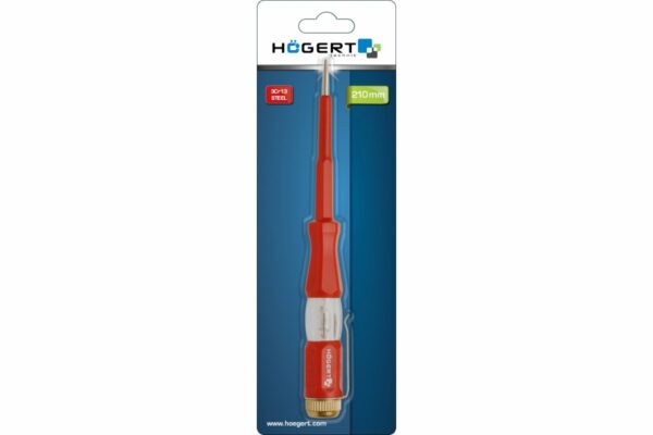 HOEGERT Отвертка индикатор напряжения 100-500 В, SL3, 140 мм — изображение 3