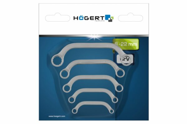 HOEGERT Набор накидных ключей типа "C", 5 шт. — изображение 2