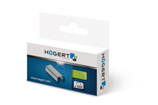 HOEGERT Скобы для степлера тип J, 8 мм, 11,3 мм, 1000 шт — изображение 2