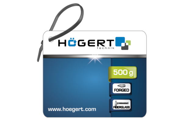 HOEGERT Молоток слесарный 1500 г., с рукояткой из стекловолокна — изображение 2