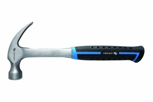 HOEGERT Молоток столяра монолитный, 450 г., с ручкой из стекловолокна