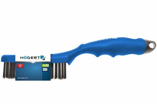 HOEGERT Проволочная щетка четырехрядная, стальная проволока — изображение 2