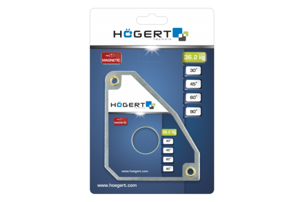 HOEGERT Магнитный угольник для сварочных работ 36,2кг, размер: 198х123х25мм — изображение 2
