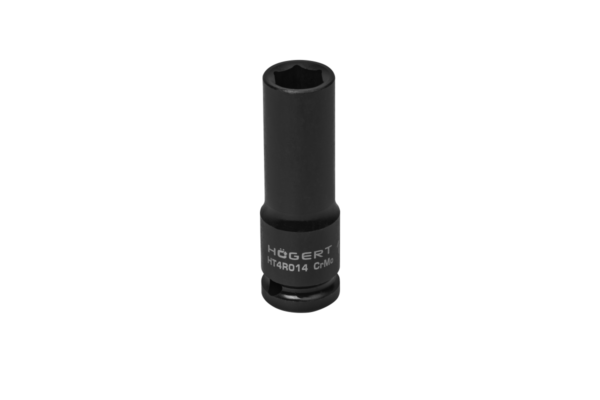 HOEGERT Головка торцевая ударная глубокая шестигранная 1/2", 14 мм, DIN 3121, CrMo