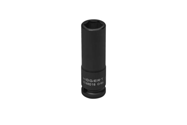 HOEGERT Головка торцевая ударная глубокая шестигранная 1/2", 16 мм, DIN 3121, CrMo