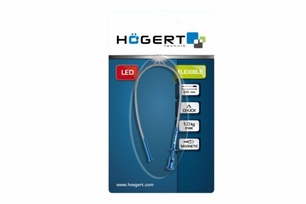 HOEGERT Гибкий цанговый захват с магнитом и светодиодом 610 мм — изображение 2