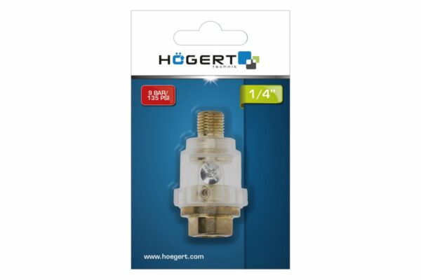 HOEGERT Лубрикатор пневматический 1/4", 9 бар/135 PSI — изображение 2