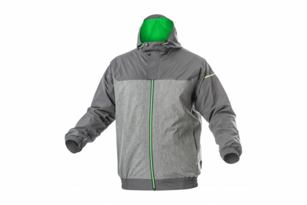 HEINER Куртка водостойкая темно-серая/зеленая 3XL (58)