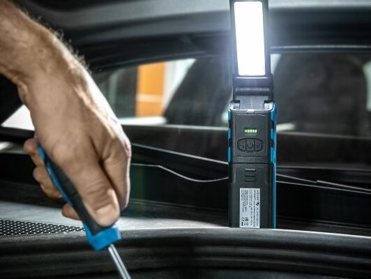 HOEGERT Фонарь светодиодный,  раскладной, 400 люмен, магнит, USB — изображение 5