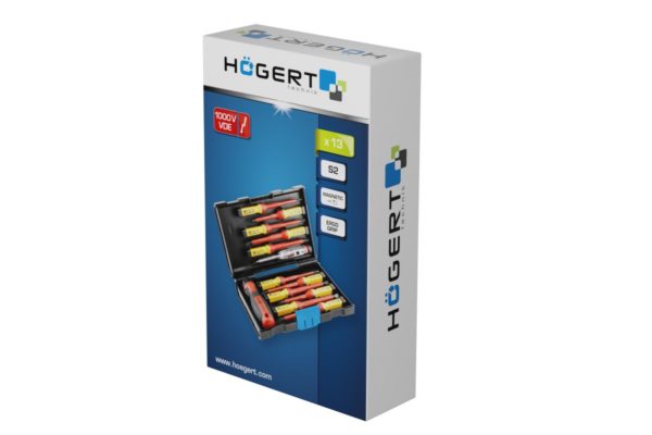 HOEGERT Набор диэлектрических отверток 1000 В, 13 пр. — изображение 4