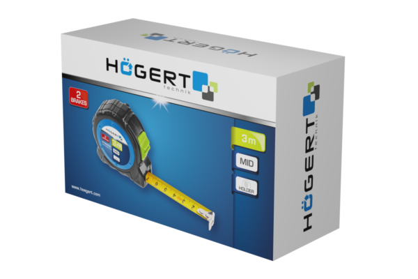 HOEGERT Измерительная рулетка 5м 19мм сталь — изображение 2