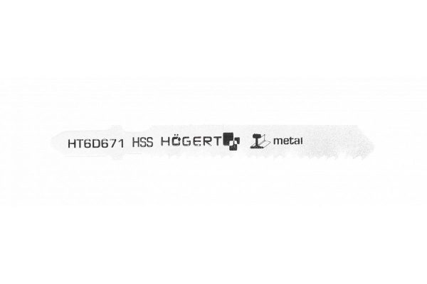 HOEGERT Полотно для электролобзика по металлу  76 мм,  12TPI, чистый  рез, 5 шт T118B