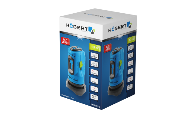 HOEGERT Нивелир лазерный, красный 10м — изображение 2