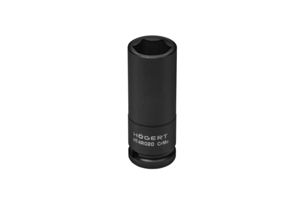 HOEGERT Головка торцевая ударная глубокая шестигранная 1/2", 20 мм, DIN 3121, CrMo