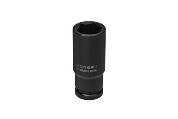 HOEGERT Головка торцевая ударная глубокая шестигранная 1/2", 24 мм, DIN 3121, CrMo