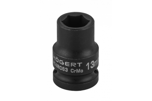 HOEGERT Головка торцевая ударная шестигранная 1/2", 13 мм, DIN 3121, CrMo