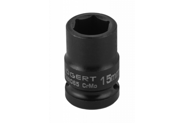 HOEGERT Головка торцевая ударная шестигранная 1/2", 15 мм, DIN 3121, CrMo