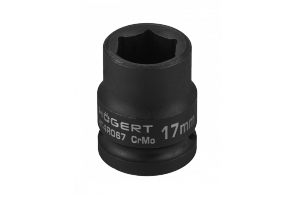 HOEGERT Головка торцевая ударная шестигранная 1/2", 17 мм, DIN 3121, CrMo
