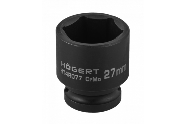 HOEGERT Головка торцевая ударная шестигранная 1/2", 27 мм, DIN 3121, CrMo