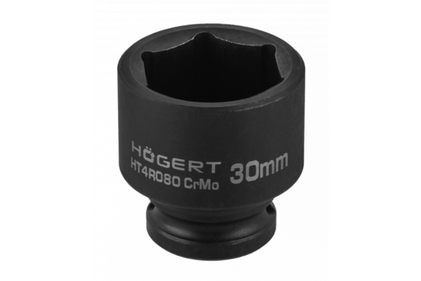 HOEGERT Головка торцевая ударная шестигранная 1/2", 30 мм, DIN 3121, CrMo