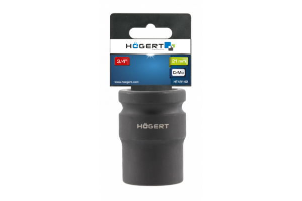 HOEGERT головка ударная 3/4 ", короткая 21 мм, CrMo — изображение 2