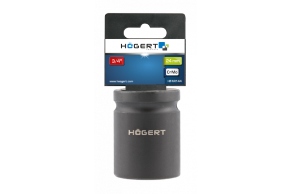 HOEGERT головка ударная 3/4 ", короткая 24 мм, CrMo — изображение 2