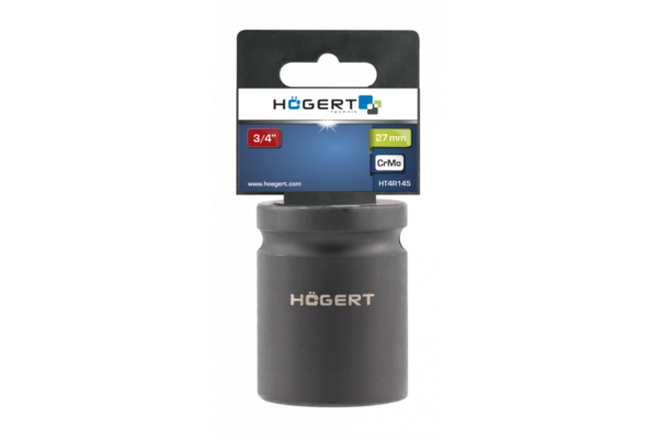 HOEGERT головка ударная 3/4 ", короткая 27 мм, CrMo — изображение 2