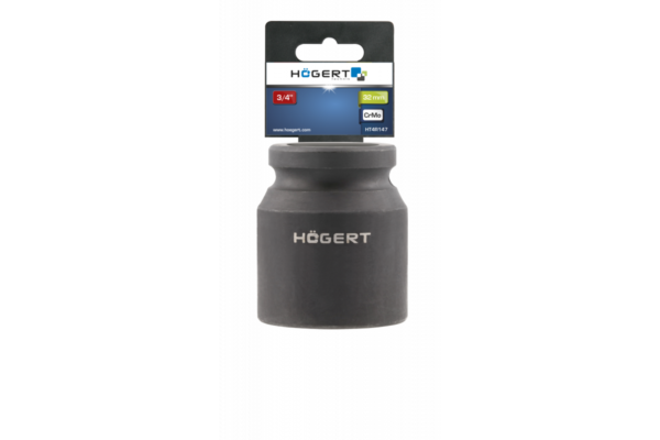 HOEGERT головка ударная 3/4 ", короткая 32 мм, CrMo — изображение 2