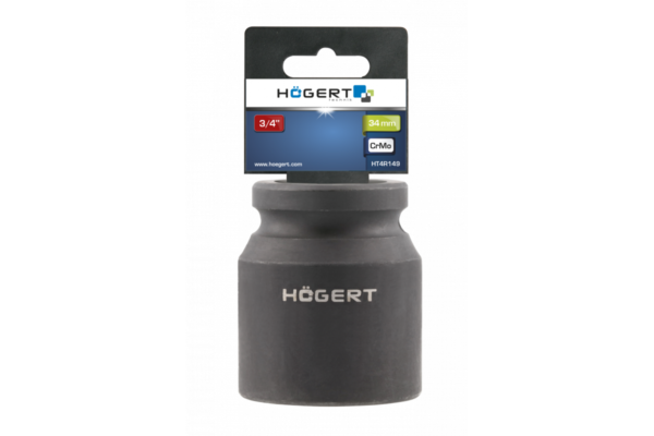 HOEGERT головка ударная 3/4 ", короткая 34 мм, CrMo — изображение 2