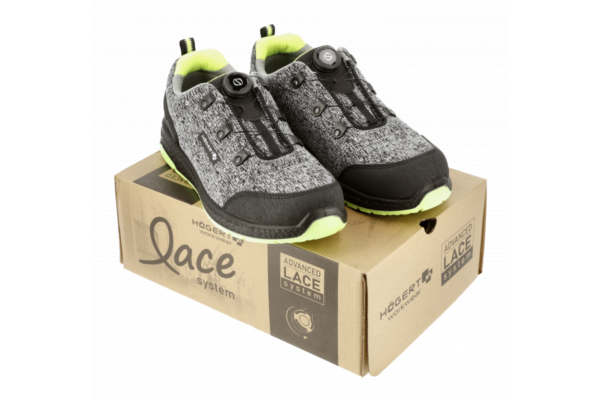 KEMINITZ Полуботинки рабочие LACE SYSTEM S1PS SR FO серый меланж/зеленый 46 — изображение 9