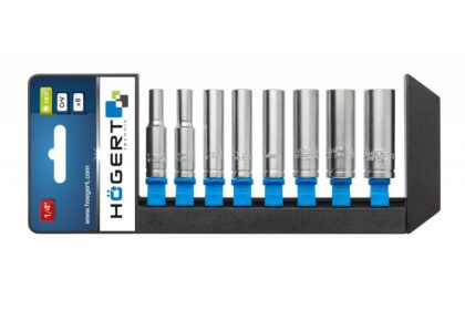 HOEGERT Набор головок глубоких шестигранных 50 мм 1/4", 8 шт.