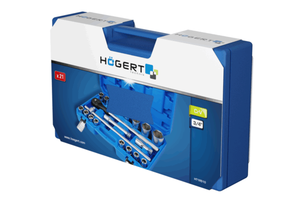 HOEGERT Набор инструментов 21 предмет, 3/4" — изображение 2