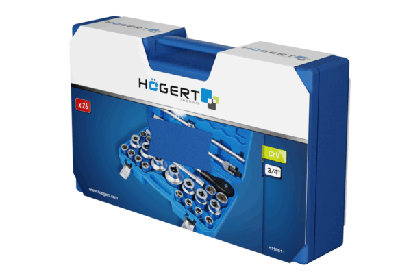 HOEGERT Набор инструментов 26 предметов, 3/4" — изображение 2
